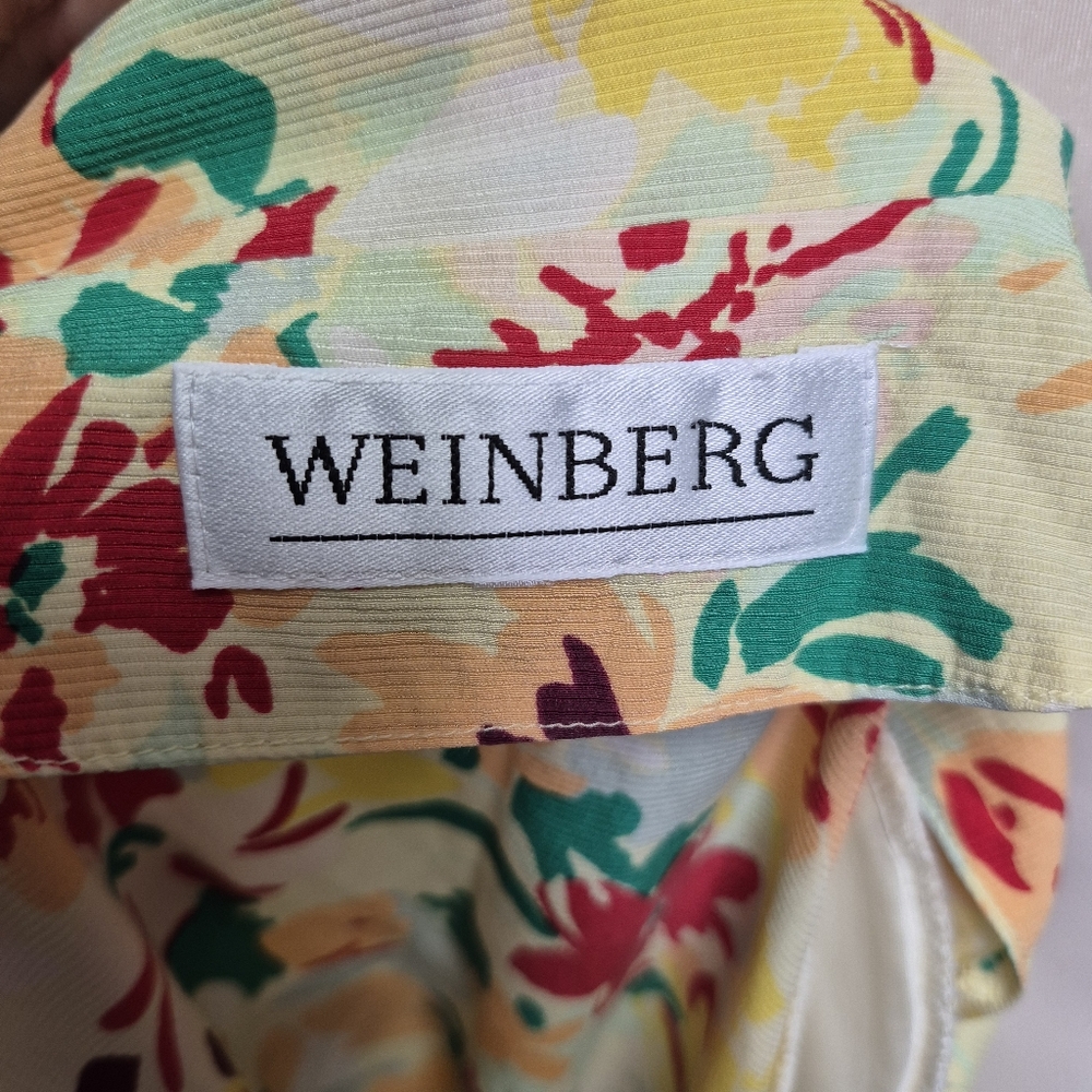 Vintage Weinberg Floral Button Down Dress Size M - Picture 10 of 13